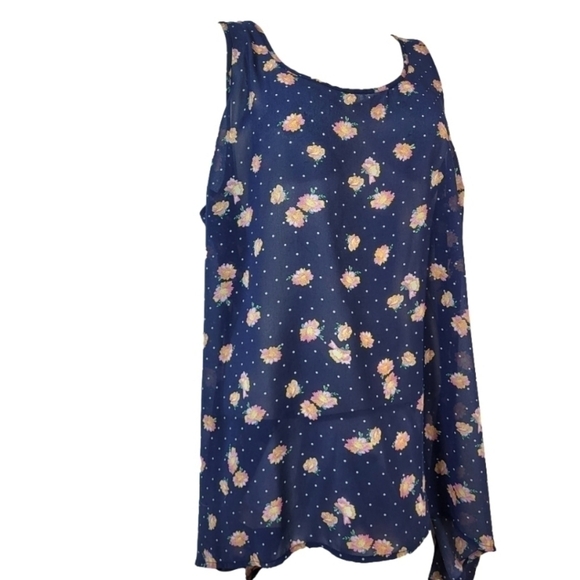 Torrid Floral Sheer High Low Blouse - Picture 2 of 7